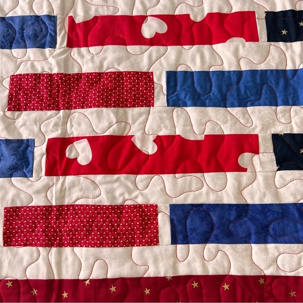 40”x50” Handmade Patriotic Quilt.